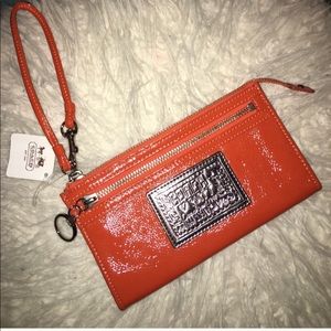 Coach patent wristlet